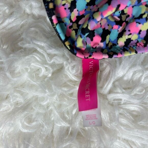 Victoria Secret Black Graphic  Print Bikini Bottom - Picture 4 of 5